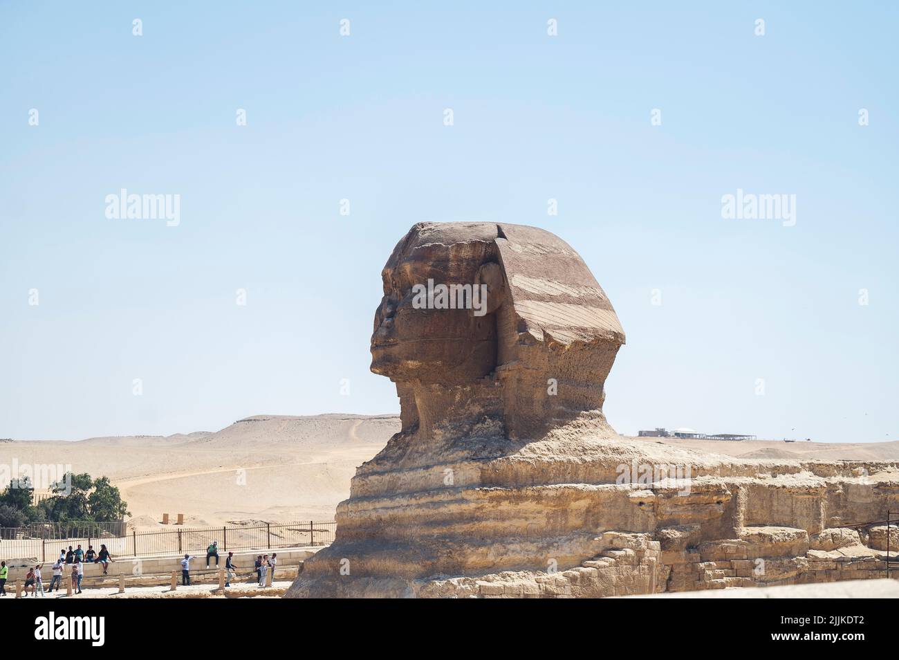 Eine Nahaufnahme der Pyramiden in Kairo, Ägypten Stockfoto