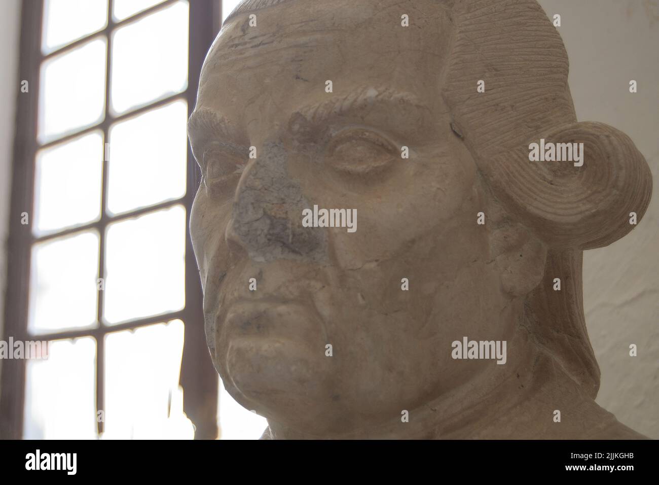 Skulptur der Familie Galvez im bekannten Pantheon in Macharaviaya, Spanien Stockfoto