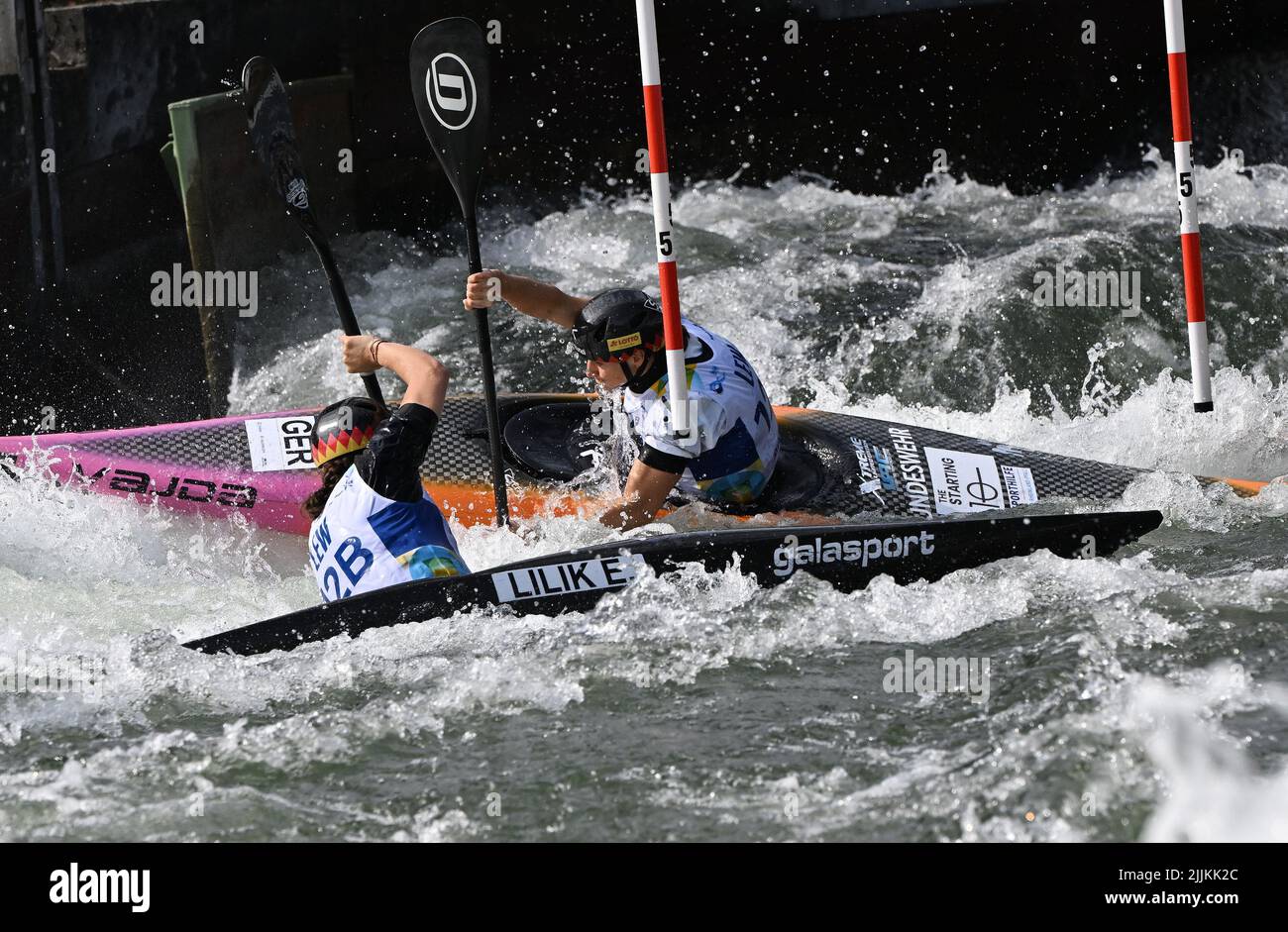 Augsburg, Deutschland. 27.. Juli 2022. Kanu/Slalom: Weltmeisterschaft
