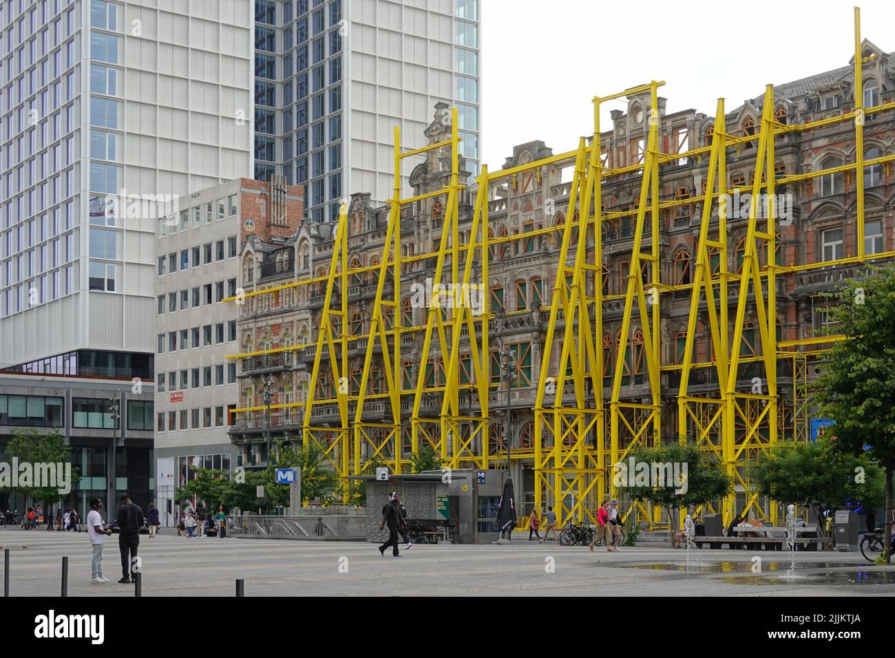 Brüssel, Fassaden // Brüssel, Cladding Stockfoto