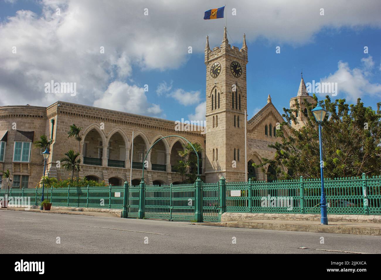 Parlamentsgebäude in Bridgetown, Barbados, Karibik. Dies ist das drittälteste Parlament des britischen Commonwealth. Stockfoto