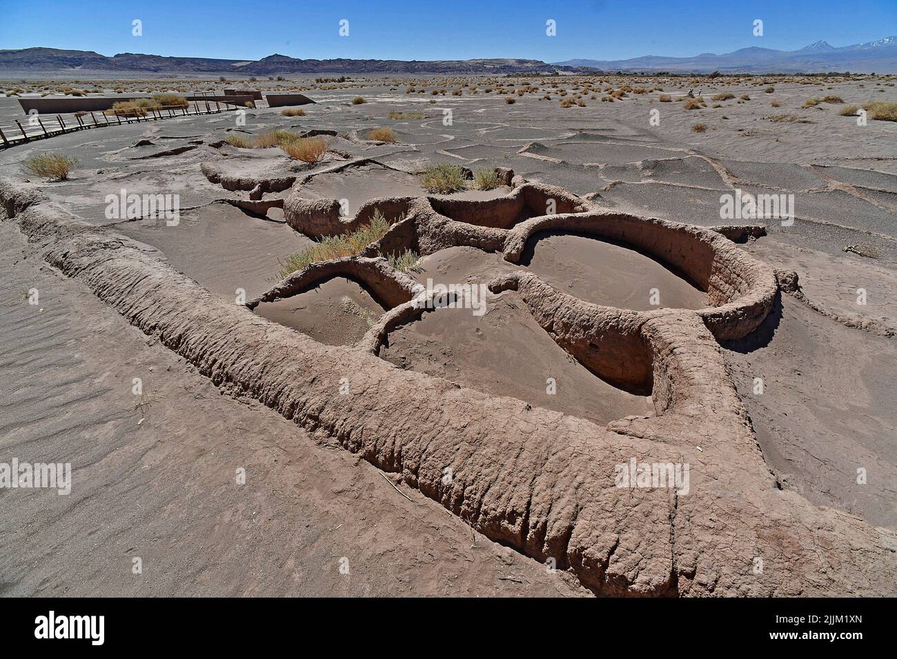 Eine natürliche Ansicht einer archäologischen Stätte Tulor in Chile, Südamerika Stockfoto