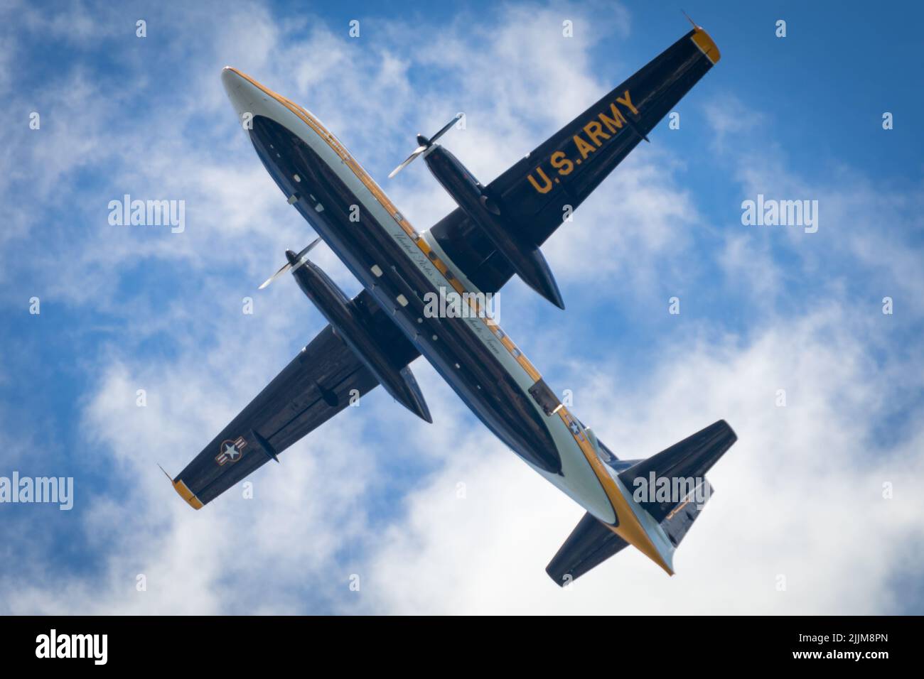 Nahaufnahme eines Fallschirmspringers der US Army Stockfoto