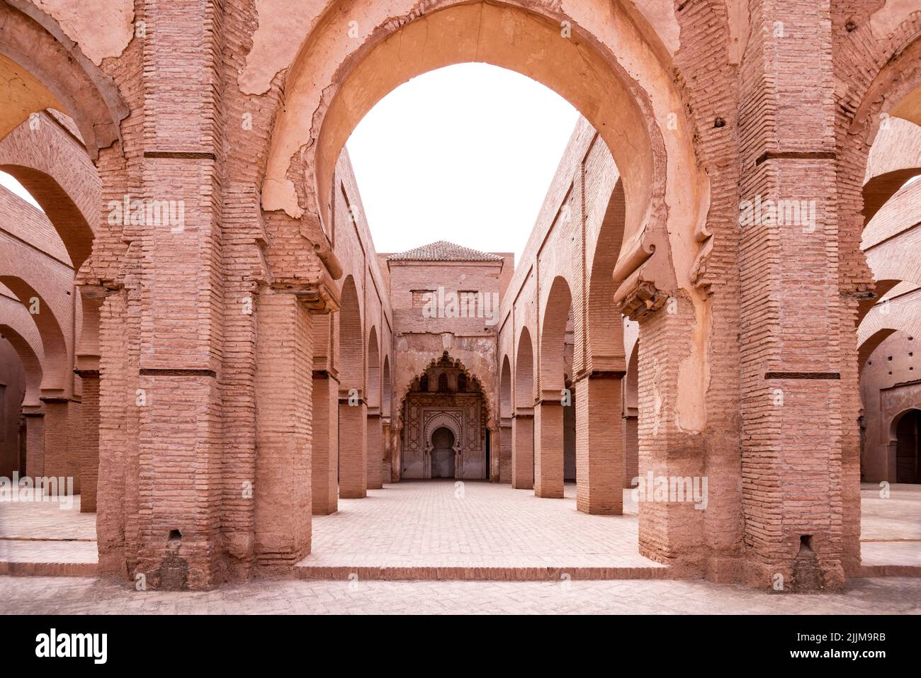 Innenarchitektur der TinMal Moschee - Marokko Stockfoto