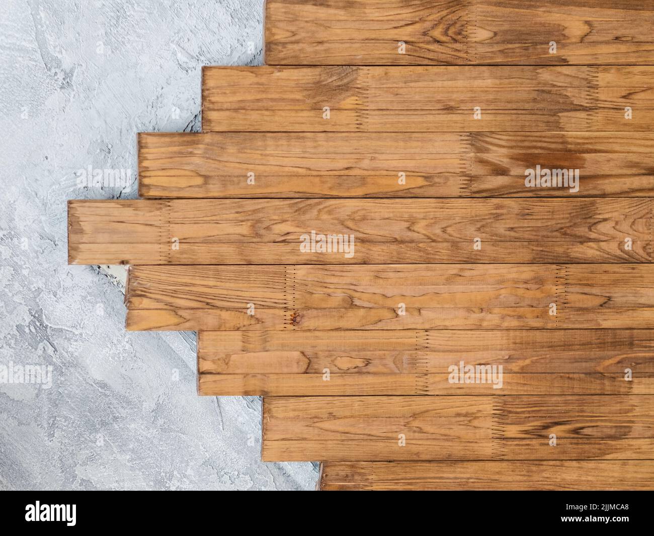 Loft-Wand Hintergrund Gips Holz moderne Einrichtung Stockfoto