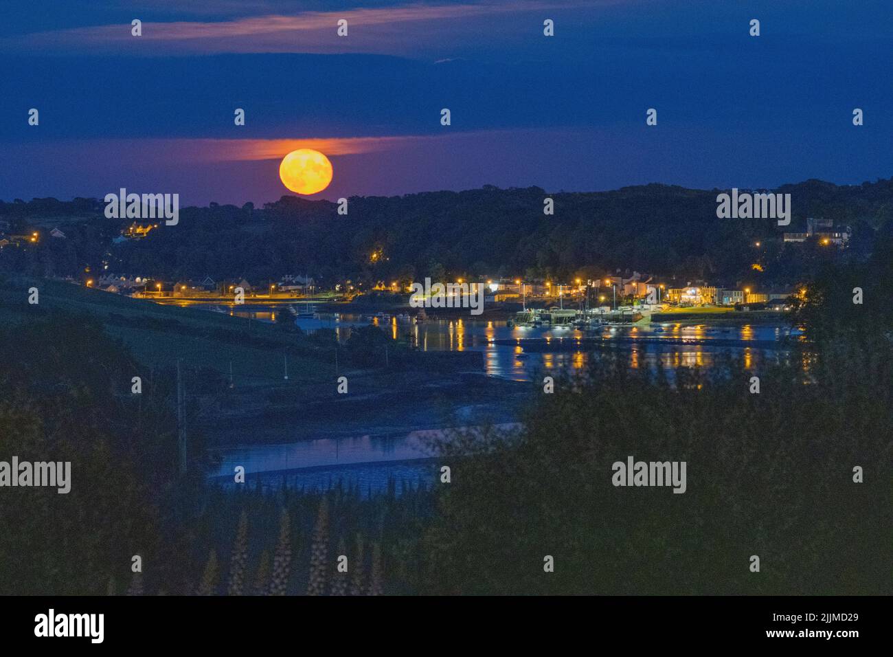 Buck Moon, über Courtmacsherry, Co. Cork Stockfoto