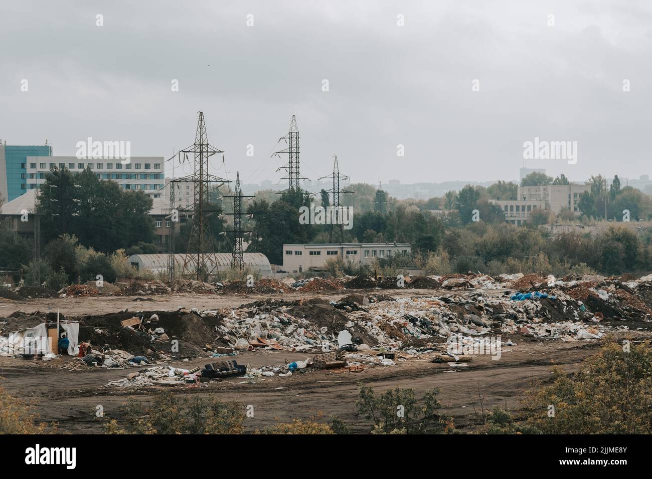 Umweltkatastrophe Abfall Management Müll Stockfoto