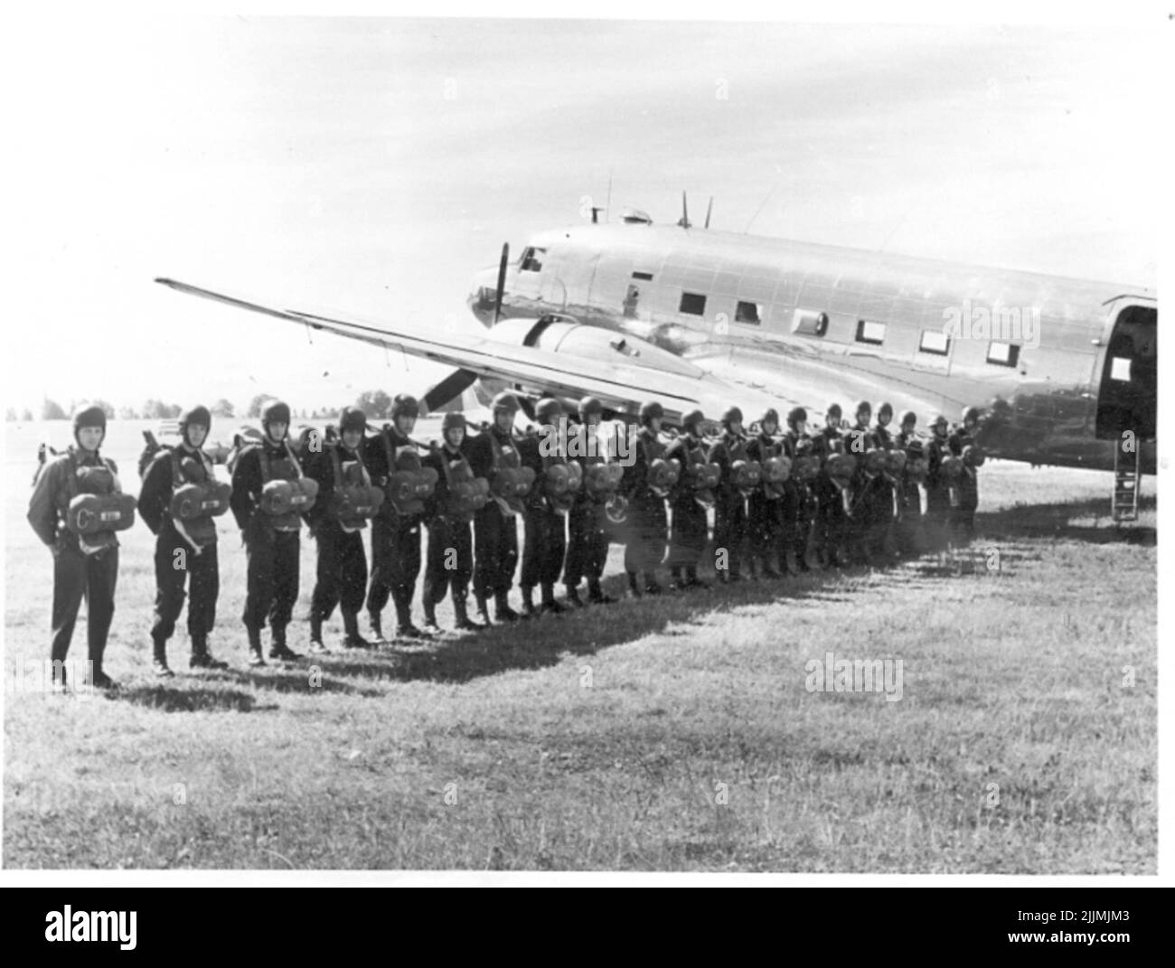 Die Fallschirmjäger in Karlsborg 1959. Stockfoto