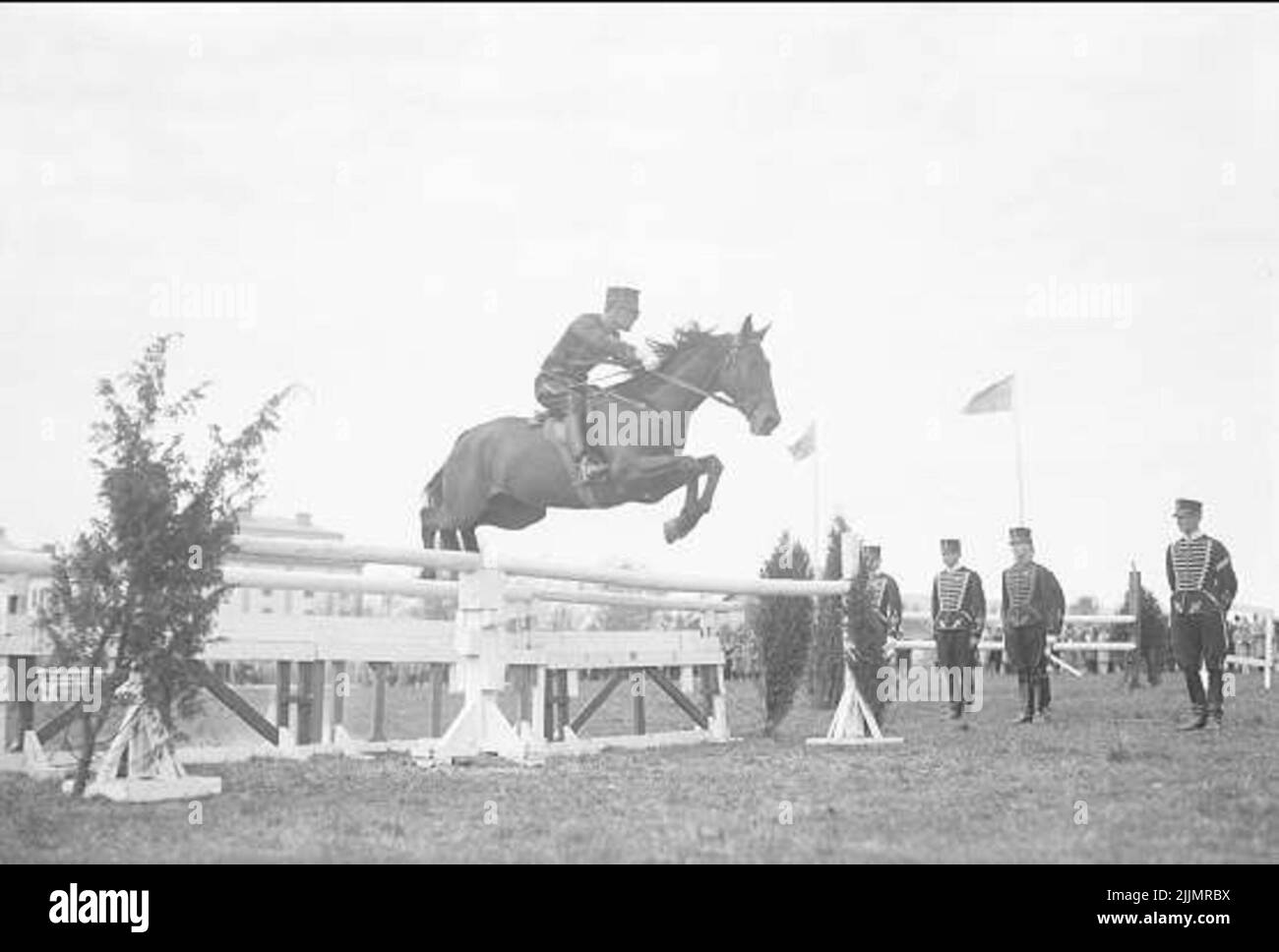 Die Wettkämpfe der SFK im Frühjahr 1930 auf der Preisspringen-Strecke Öster K 3 Kaserne. Stockfoto