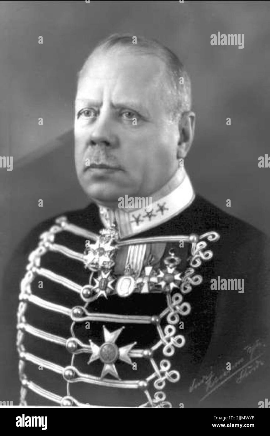 Porträt von Oberst Carl Knös Stockfoto