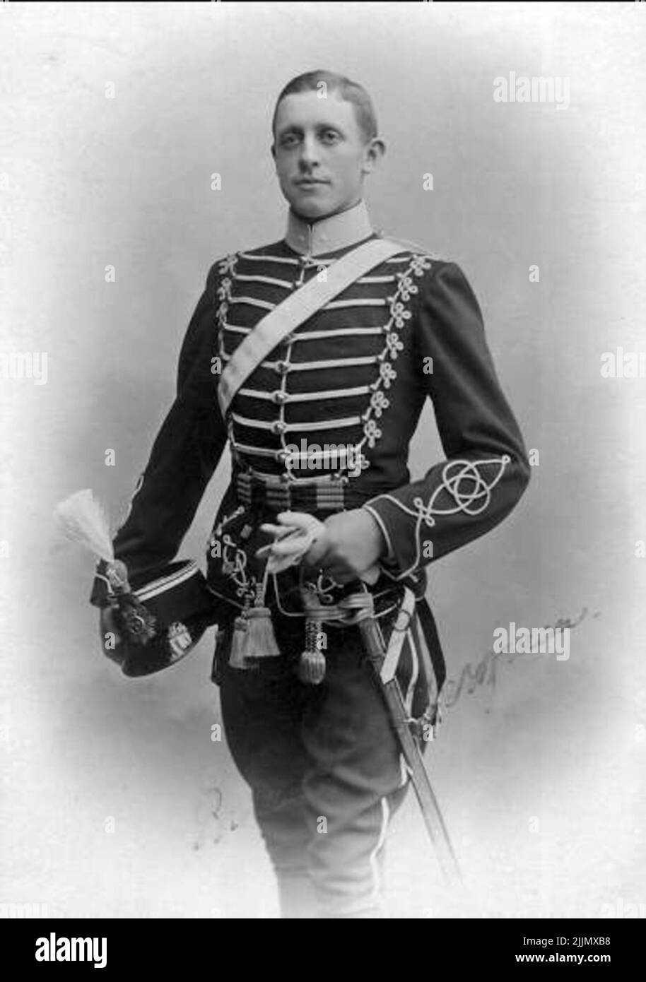 Porträt von Reserveleutnant B Bergman Stockfoto