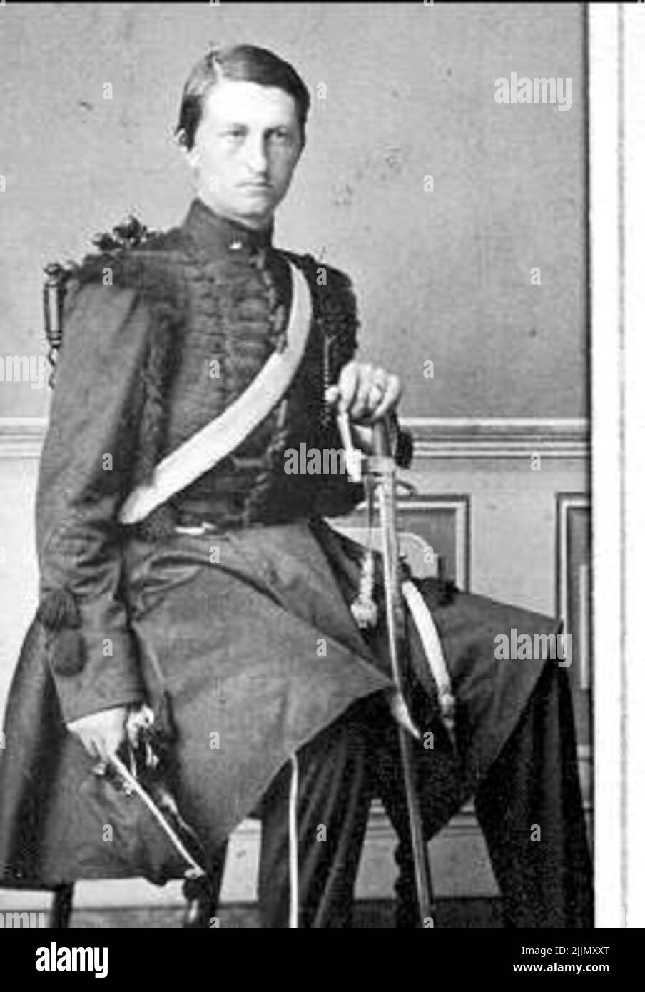 Porträt von Leutnant Fredrik August Riddelpe Stockfoto