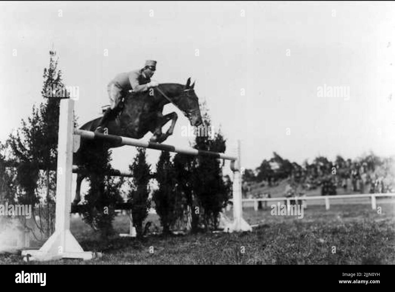 SFK's Frühjahrsspringen 1934 auf der Preisspringen-Strecke Öster K3 Kasern. Stockfoto