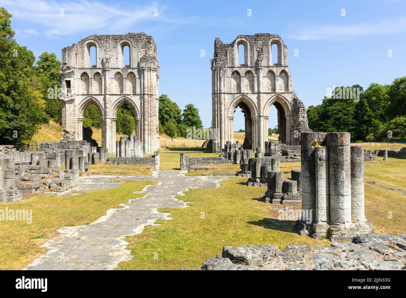 Roche Abbey Ruinen eines englischen Zisterzienserklosters in der Nähe von Maltby und Rotherham South Yorkshire England GB Europa Stockfoto