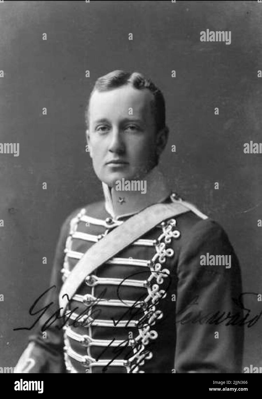 Porträt von Leutnant Gösta August Cecil Reuterswärd Stockfoto