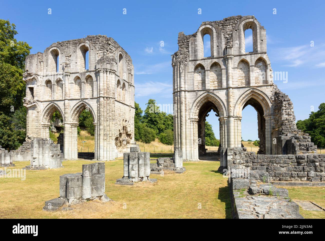 Roche Abbey Ruinen eines englischen Zisterzienserklosters in der Nähe von Maltby und Rotherham South Yorkshire England GB Europa Stockfoto
