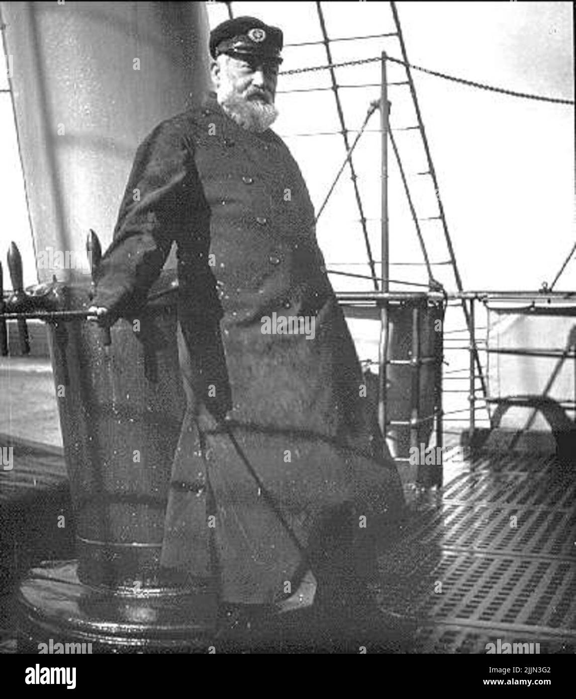 Dampfschiff fährt über den Atlantik Stockfoto