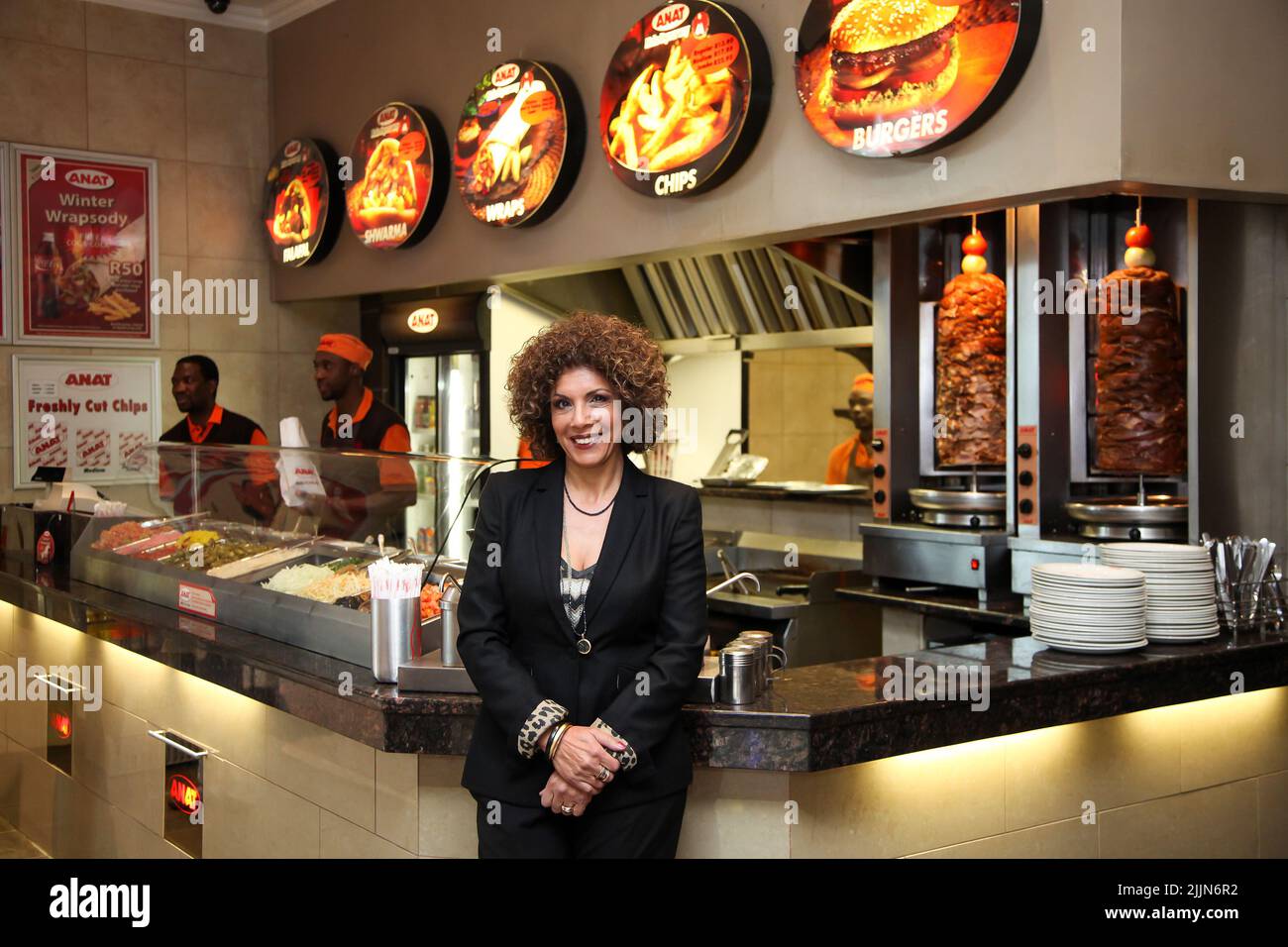Anat Apter - Fast Food Take-out-Kette Ladenbesitzer und Unternehmer Stockfoto