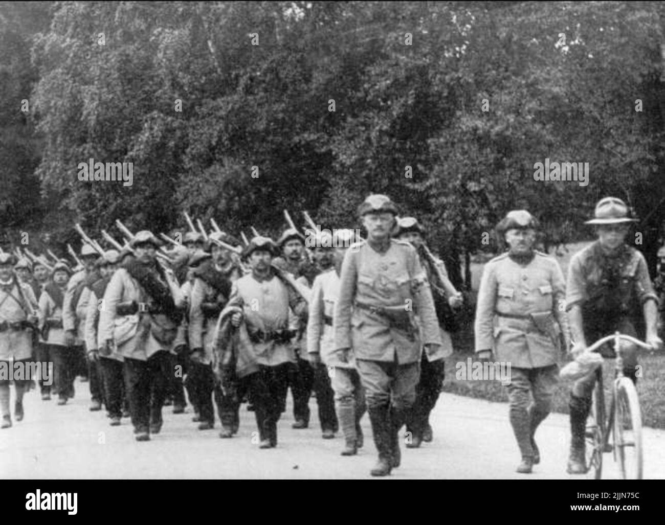 Mobilisierung 1914. Stockfoto