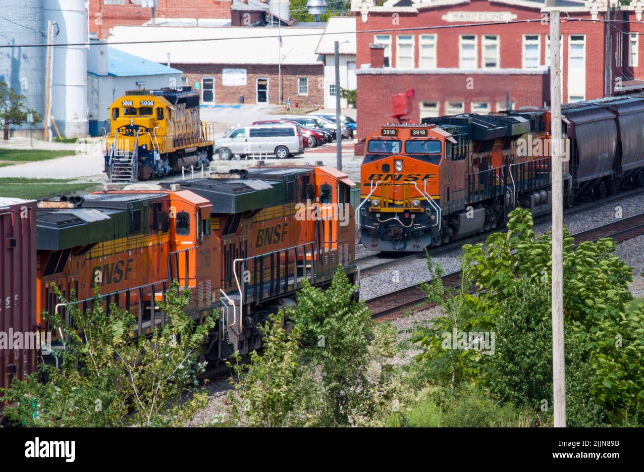 Das Burlington Northern Santa Fe BNSF Meetup Stockfoto