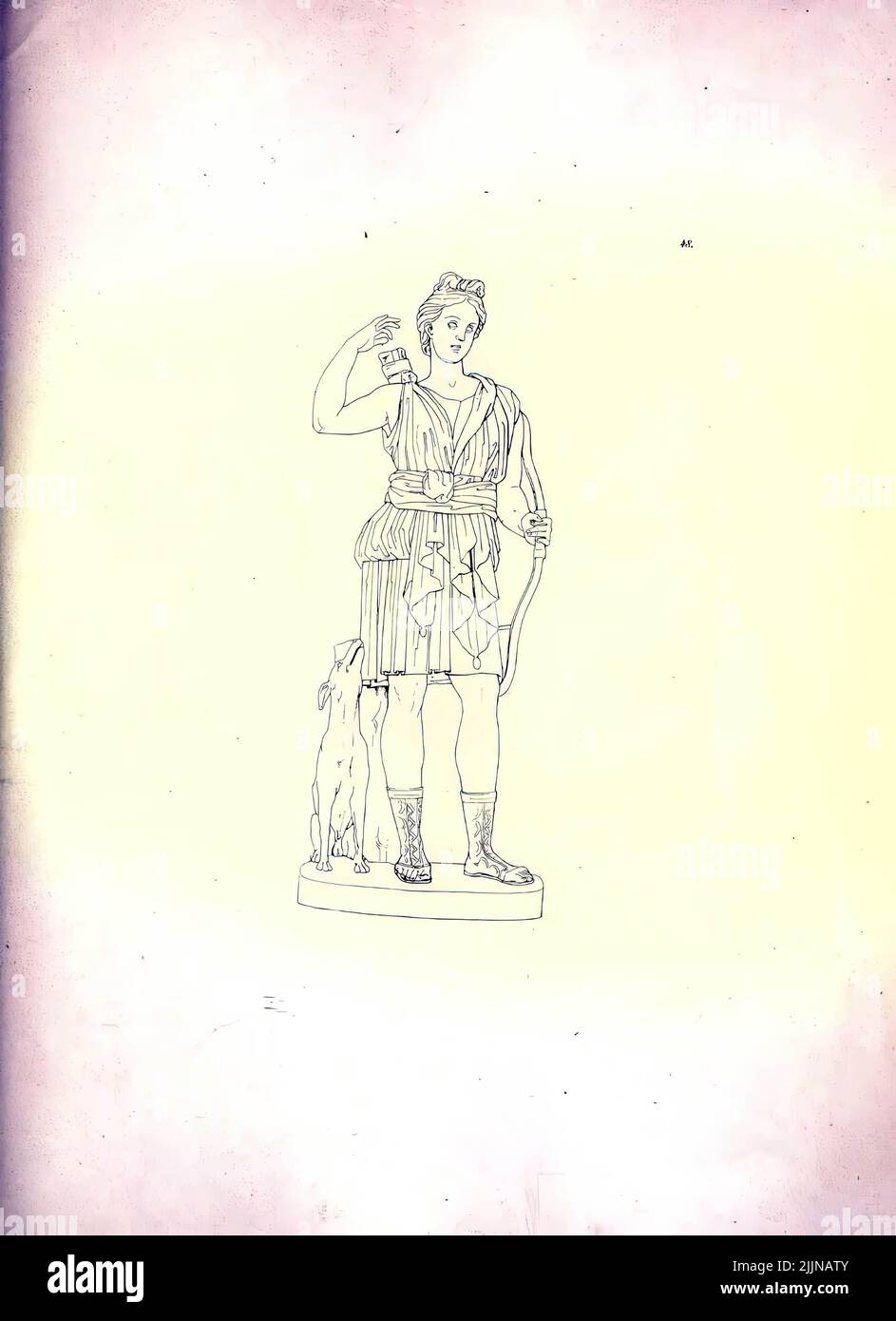 Ein Foto aus dem a19.. Jahrhundert mit einer Vintage-Illustration der griechisch-römischen Mythologie und Kultur Stockfoto