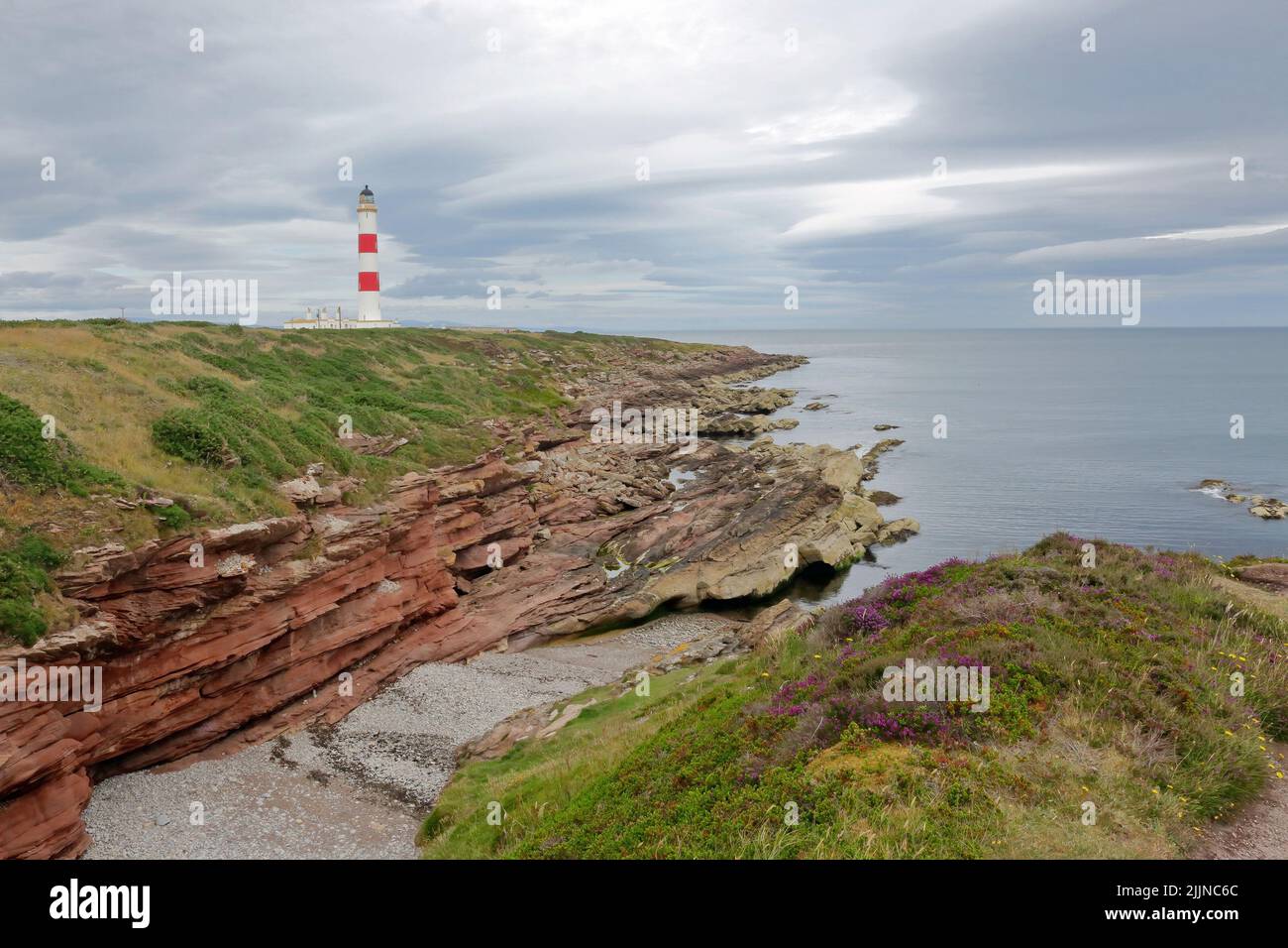 Tarbat Ness Lighthouse, Schottland Stockfoto