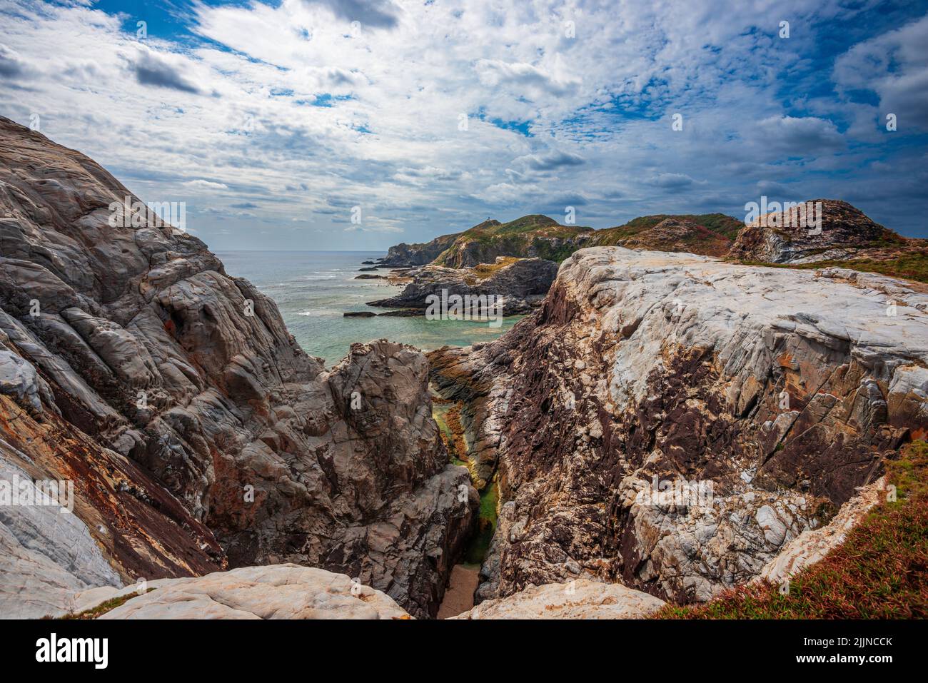 Tokashiki, Okinawa, Japan ländliche Küstenlandschaften mit Blick auf den Pazifik. Stockfoto