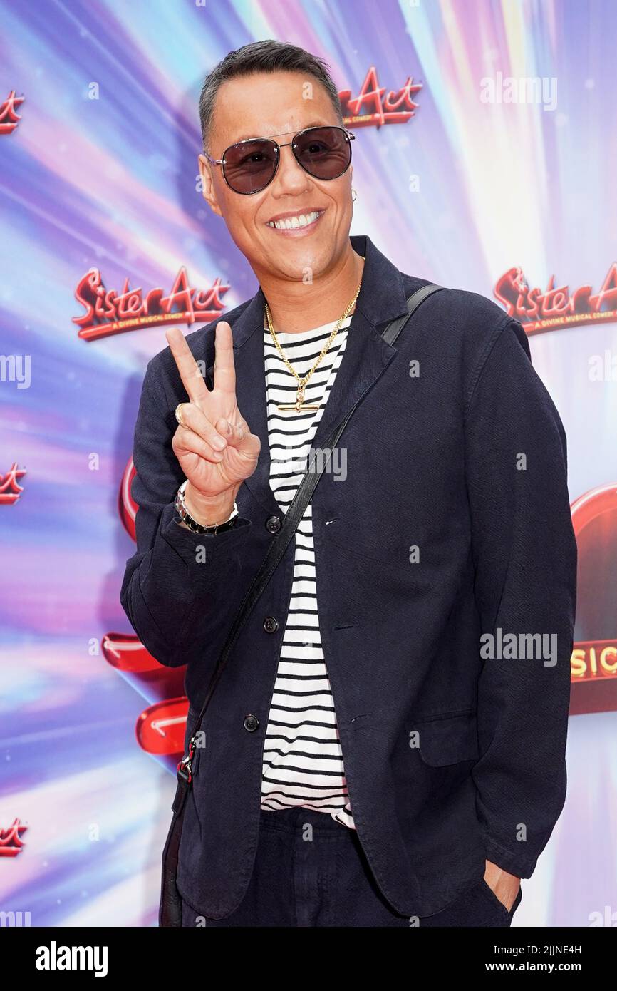 GOK Wan nimmt an der Pressekonferenz für das Schwestergesetz Teil! Das Musical im Londoner Eventim Apollo. Bilddatum: Mittwoch, 27. Juli 2022. Stockfoto