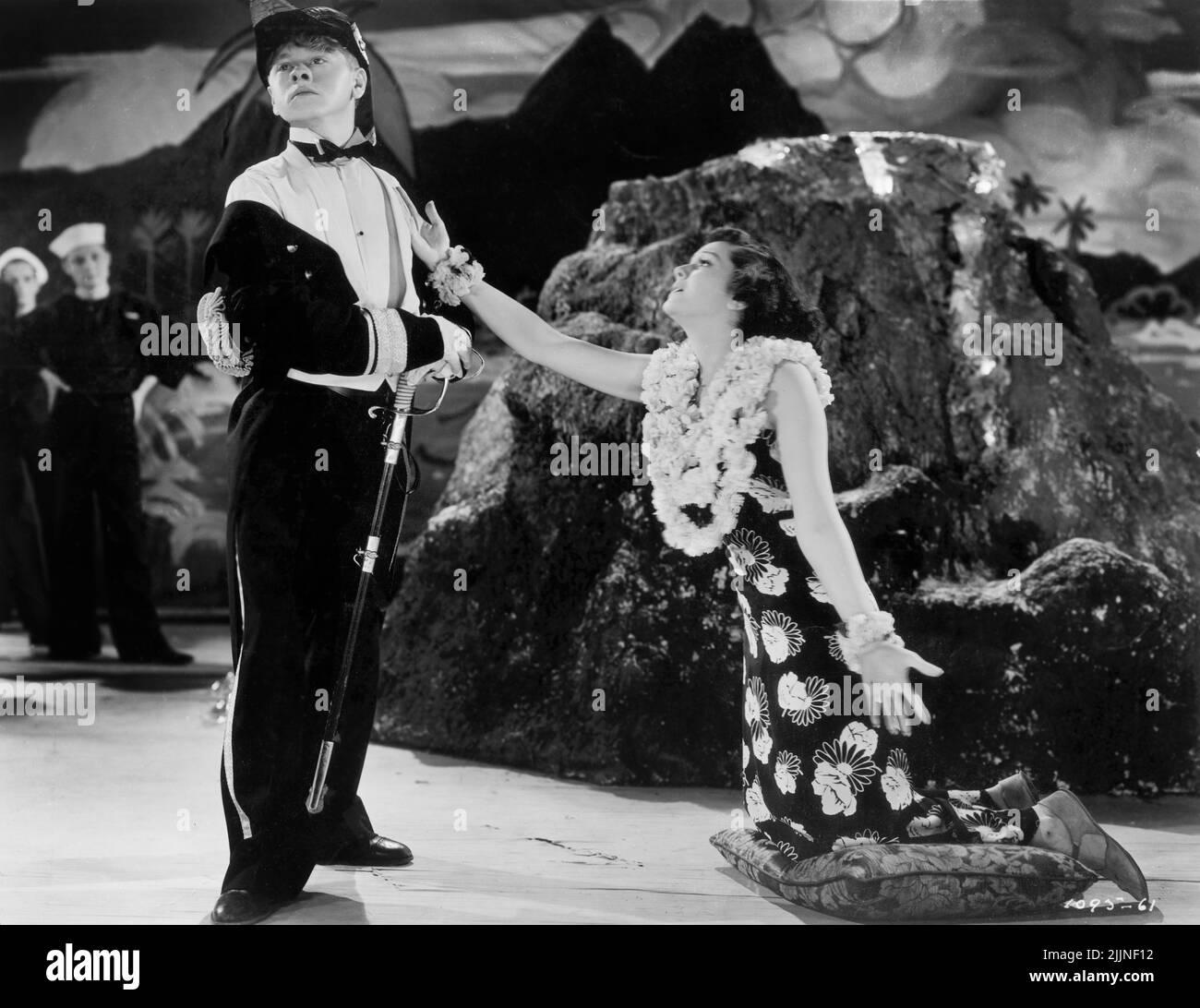 Mickey Rooney, Ann Rutherford, am Set des Films, „Andy Hardy Gets Spring Fever“, MGM, 1939 Stockfoto