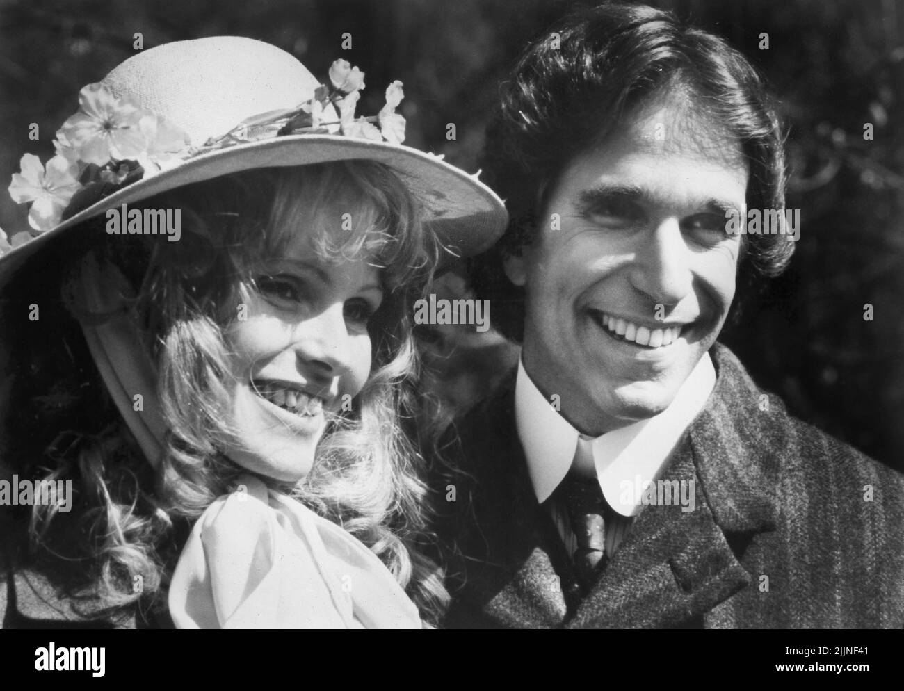 Susan Hogan, Henry Winkler, am Set des Fernsehfilms „an American Christmas Carol“, ABC-TV, Sony Pictures Television, 1979 Stockfoto