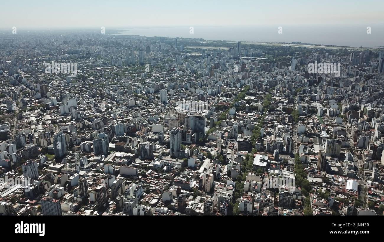 Luftaufnahme mit Drohne der Stadt Buenos Aires Stockfoto