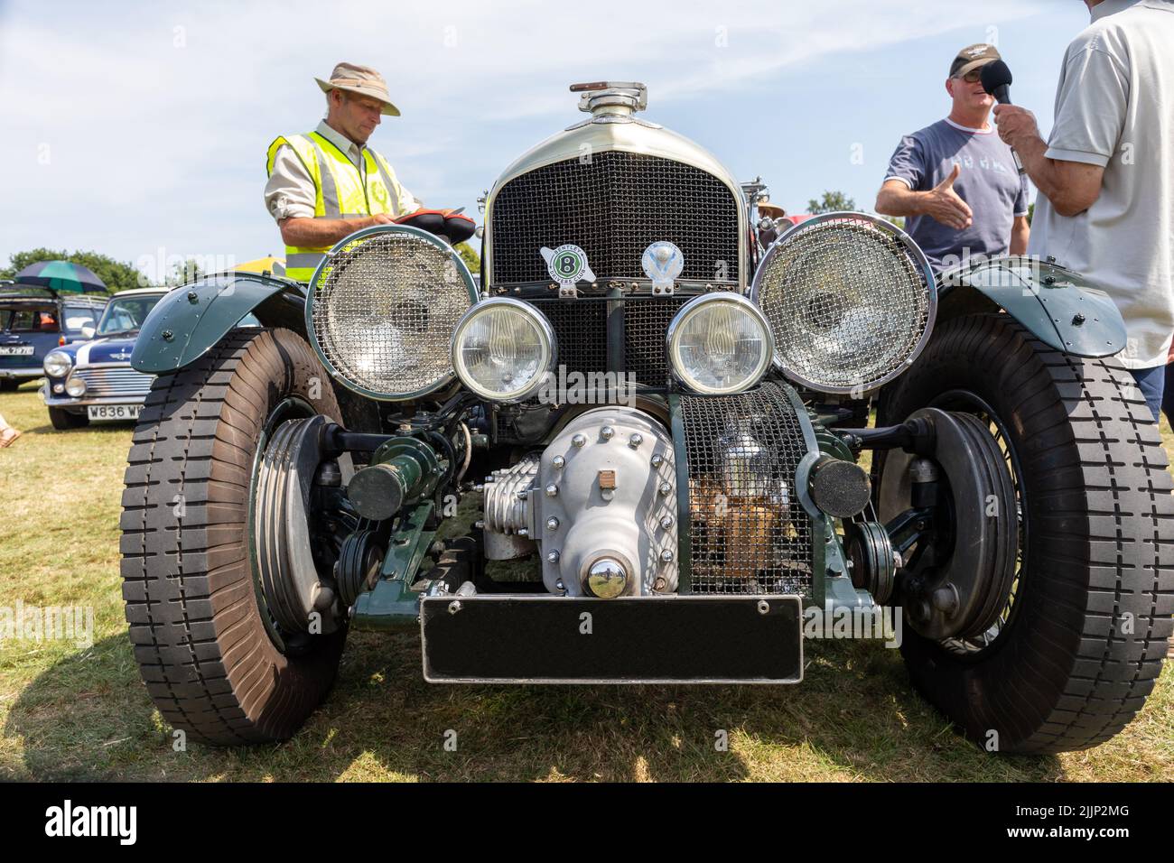 Ein Bentley Vintage Car mit 1929 Gebläse auf der Appledore Classic Car Show in Kent Stockfoto