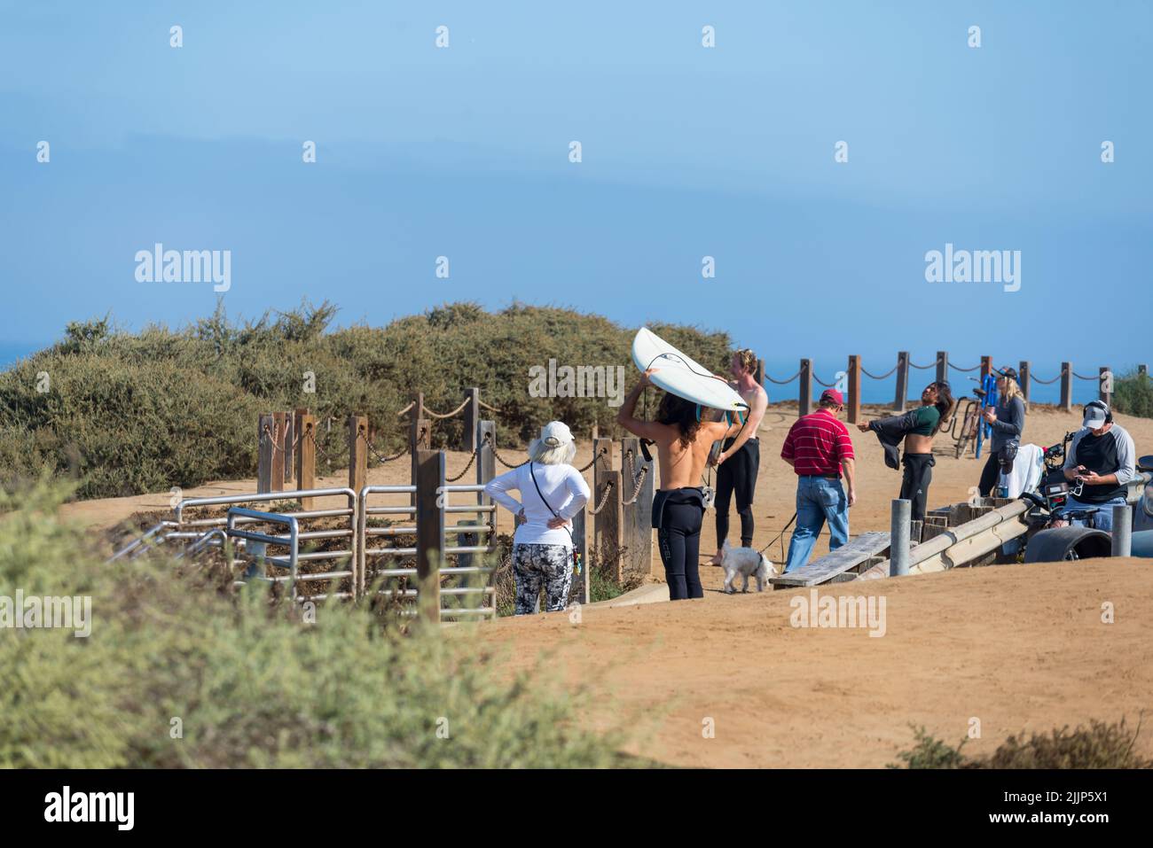 Ein Sommertag im Sunset Cliffs Natural Park. San Diego, Kalifornien, USA. Stockfoto