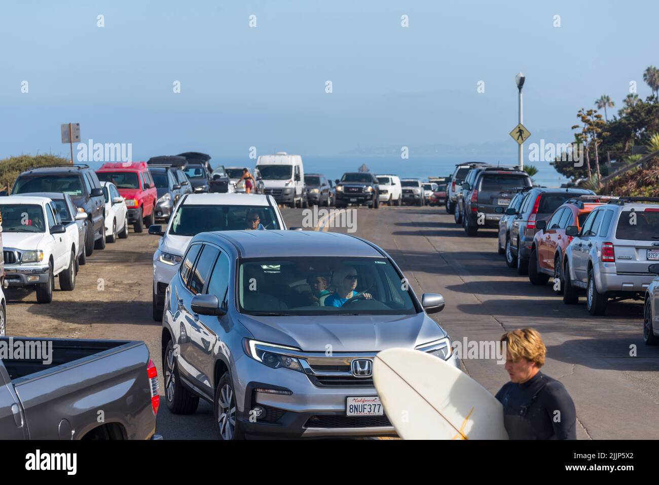 Ein Sommertag im Sunset Cliffs Natural Park. San Diego, Kalifornien, USA. Stockfoto