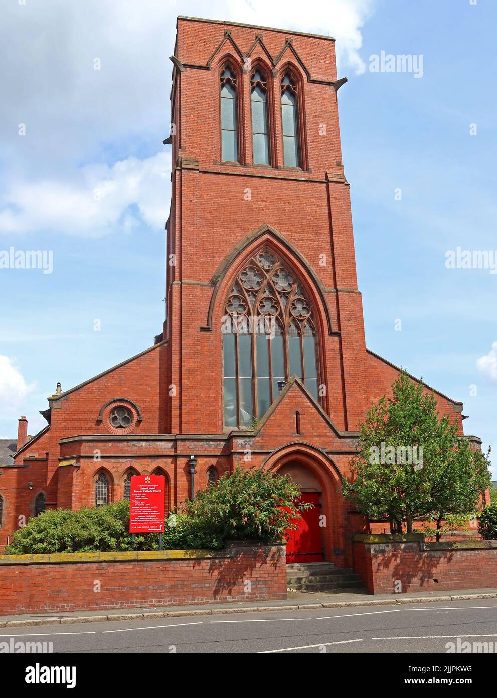 Sacred Heart, Roman Catholic Church, 7 Old Liverpool Rd, Warrington, Cheshire, UK, WA5 1AE Stockfoto