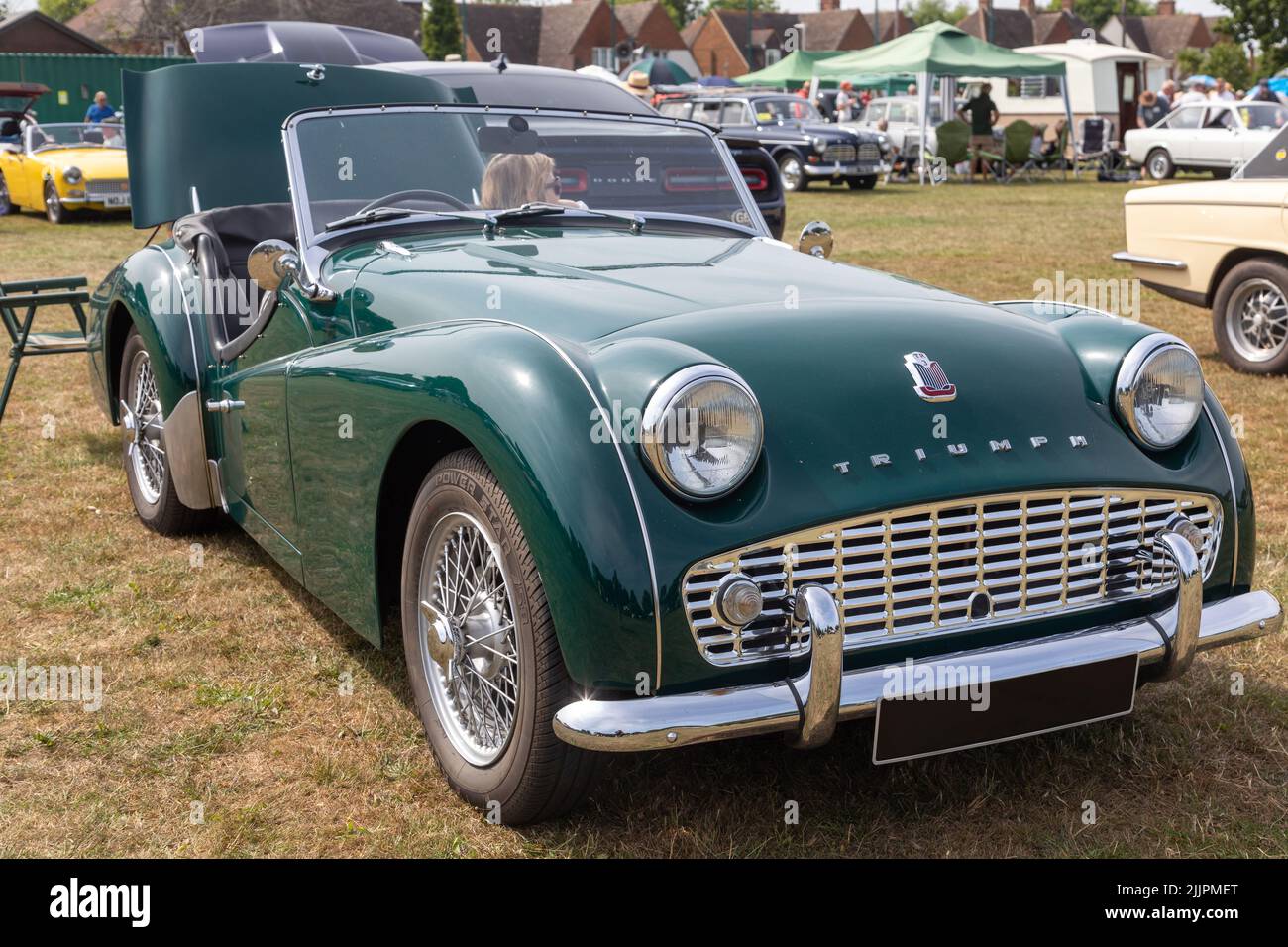 Ein Triumph TR3 auf der Appledore Classic Car Show Kent Stockfoto