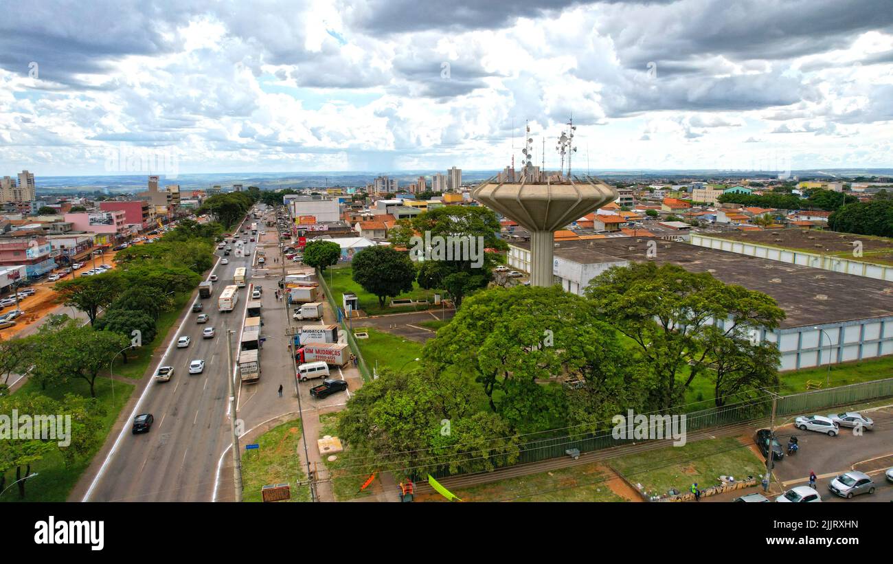 Ein Blick auf das Satellite Stadtzentrum von Ceilandia in Brasilia, der Hauptstadt Brasiliens Stockfoto