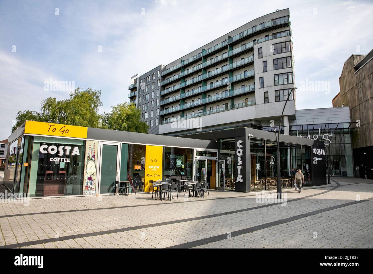 Costa Coffee Shop im Stadtzentrum von Bury, Bury ist eine Marktstadt in Manchester Lancashire, England, Großbritannien Stockfoto