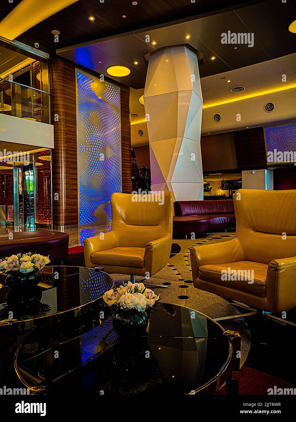 Innenansicht der luxuriösen Lobby des Sunway Pyramid Hotels in Subang Jaya, Kuala Lumpur, Malaysia Stockfoto