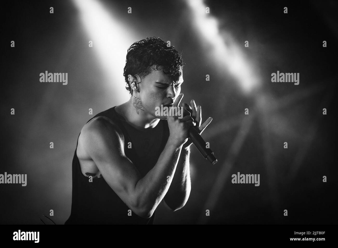Rock in Roma - Ippodromo alle Capannelle, Roma, Italien, 27. Juli 2022, Blanco, ausverkauft bei Rock in Roma nach dem Gewinn des Sanremo Festivals. Während BL Stockfoto