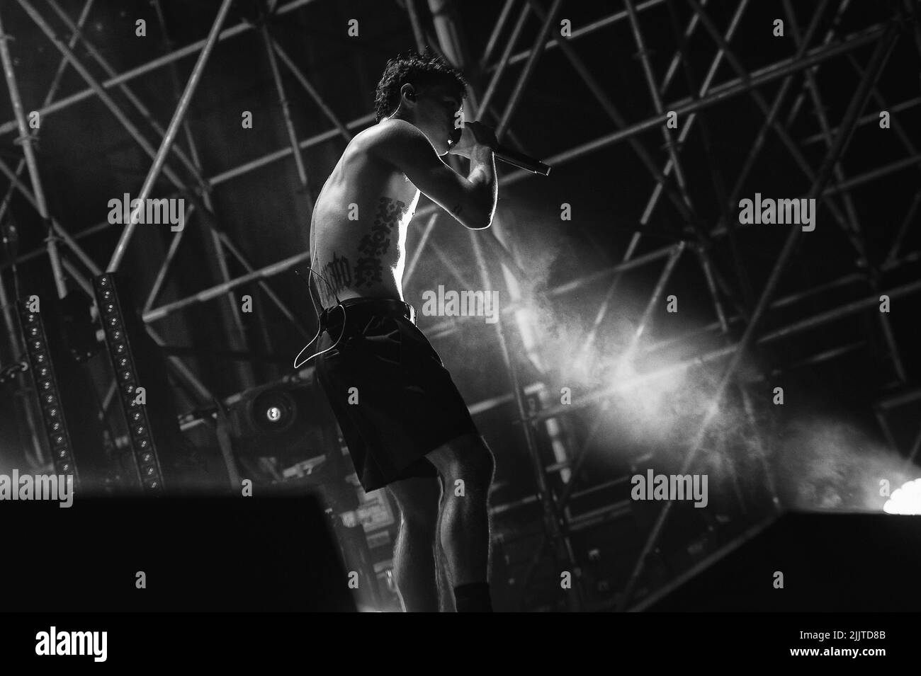 Rock in Roma - Ippodromo alle Capannelle, Roma, Italien, 27. Juli 2022, Blanco, ausverkauft bei Rock in Roma nach dem Gewinn des Sanremo Festivals. Während BL Stockfoto