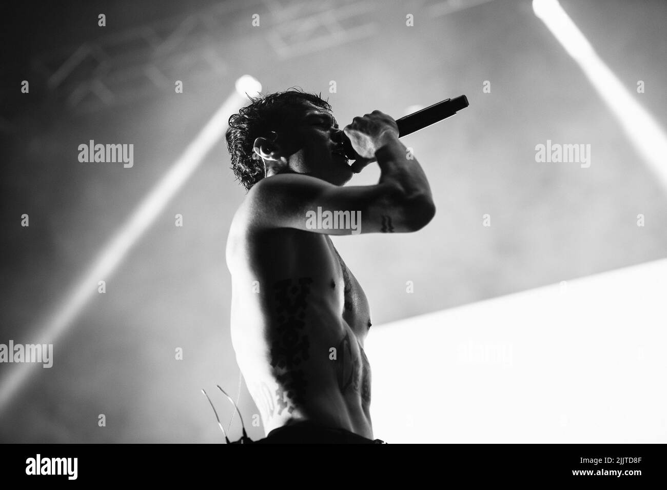 Rock in Roma - Ippodromo alle Capannelle, Roma, Italien, 27. Juli 2022, Blanco, ausverkauft bei Rock in Roma nach dem Gewinn des Sanremo Festivals. Während BL Stockfoto