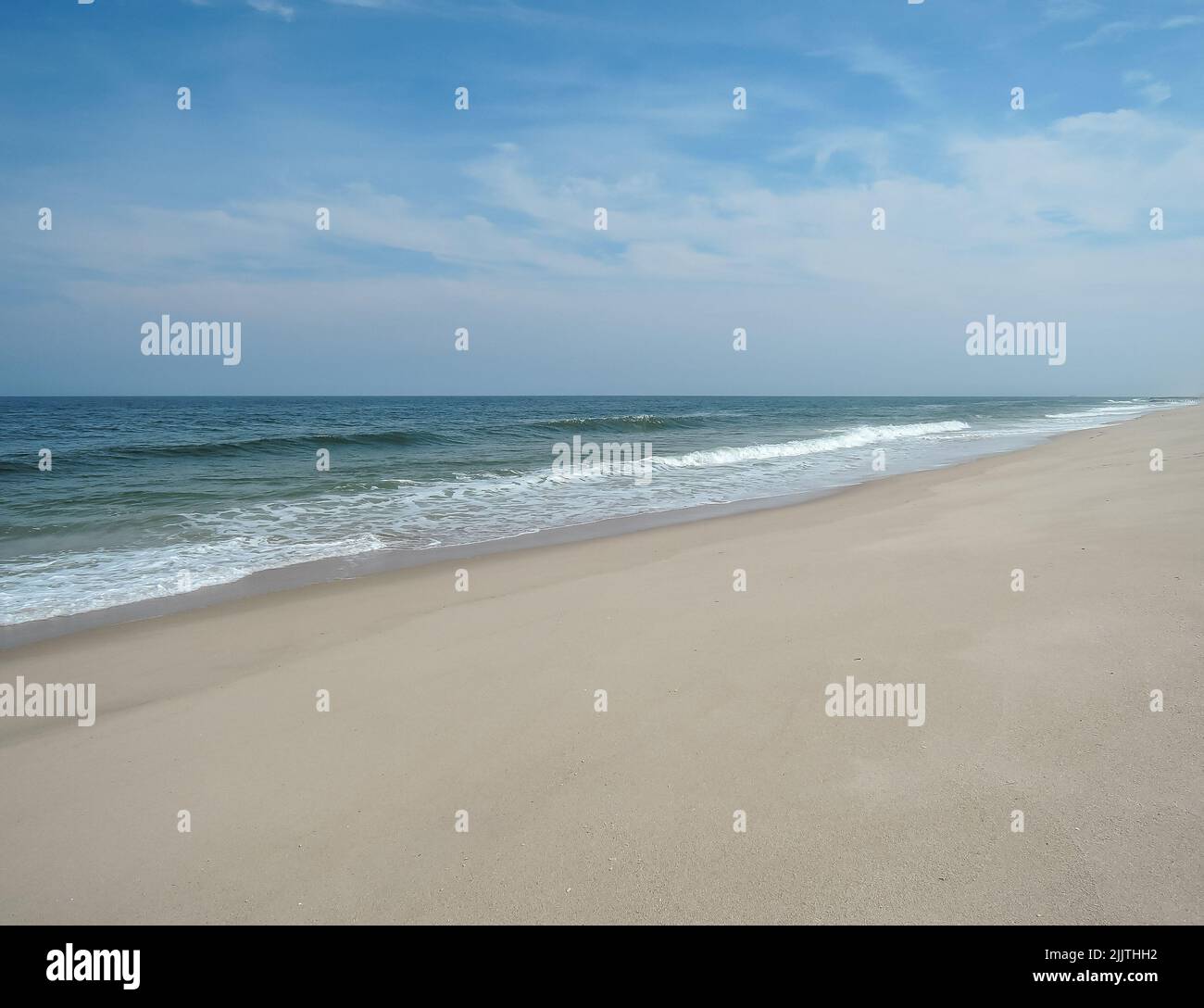Ein schöner Blick auf das Meer in Point Pleasant Beach in NJ, USA Stockfoto