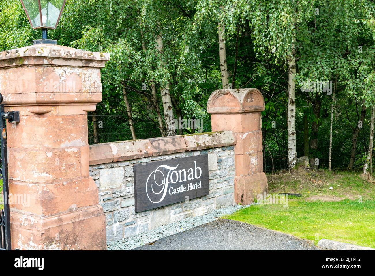 Fonab Castle in Schottland, Großbritannien Stockfoto