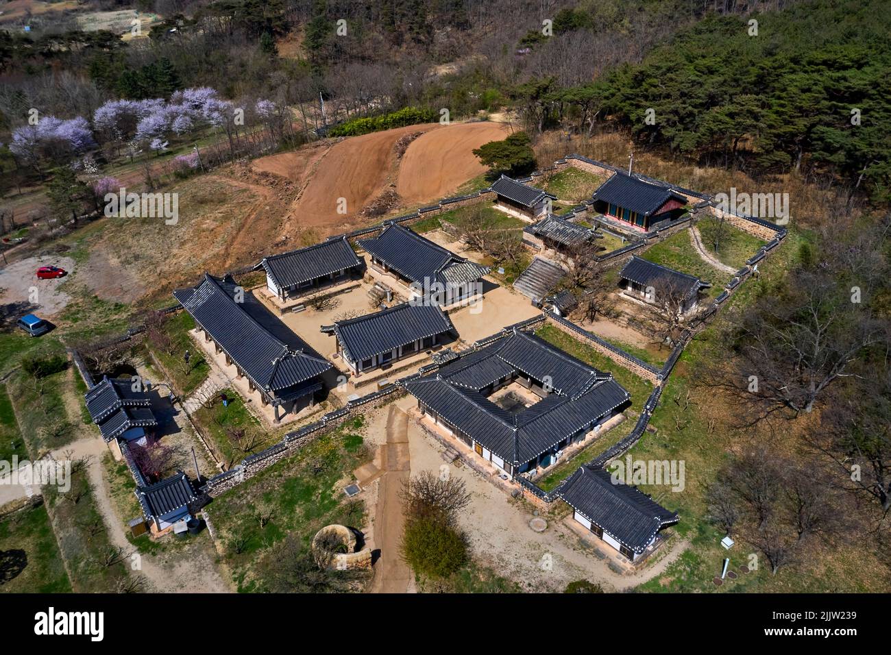 Südkorea, Provinz Nord-Gyeongsang, Andong, die Konfuzianische Akademie von Byeongsan Seowon Stockfoto