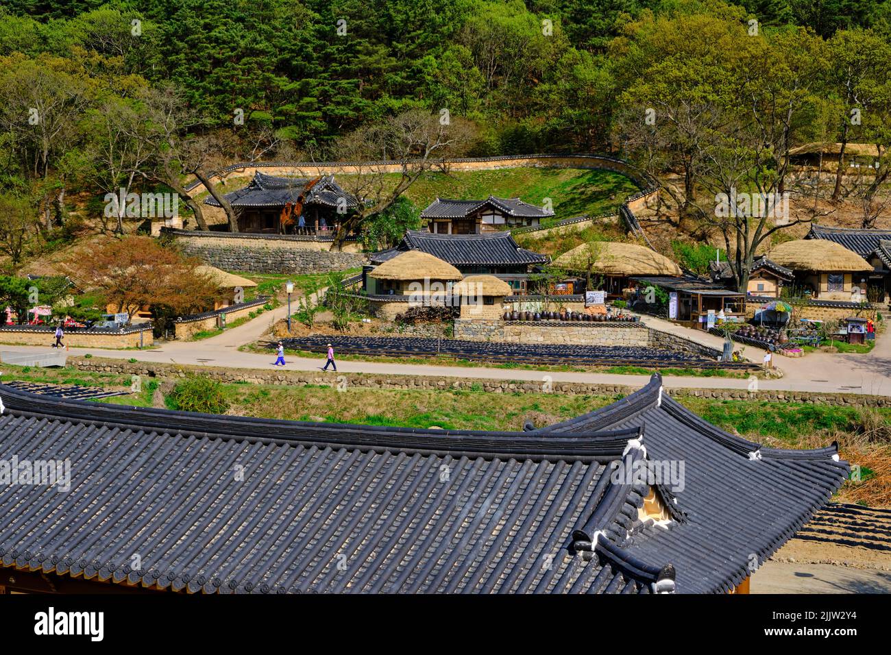 Südkorea, Nord-Gyeongsang Provinz, Pohang, Yangdong Traditionelles Hanok Dorf Stockfoto