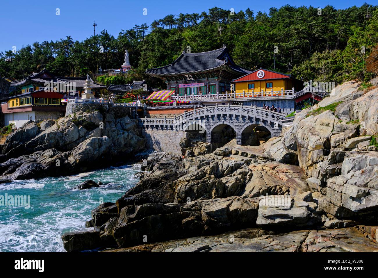 Südkorea, Provinz Gyeongsang, Busan, Haedong Yonggungsa Tempel Stockfoto