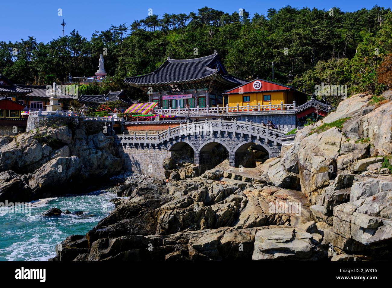 Südkorea, Provinz Gyeongsang, Busan, Haedong Yonggungsa Tempel Stockfoto