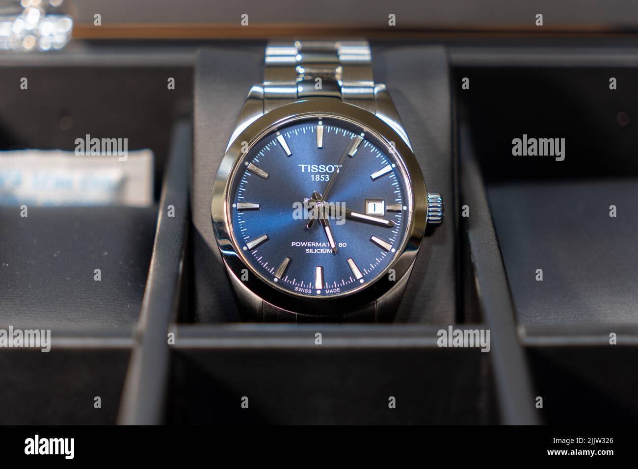 Die Tissot Gentleman Powermatic 80 Silicium Armbanduhr Stockfoto