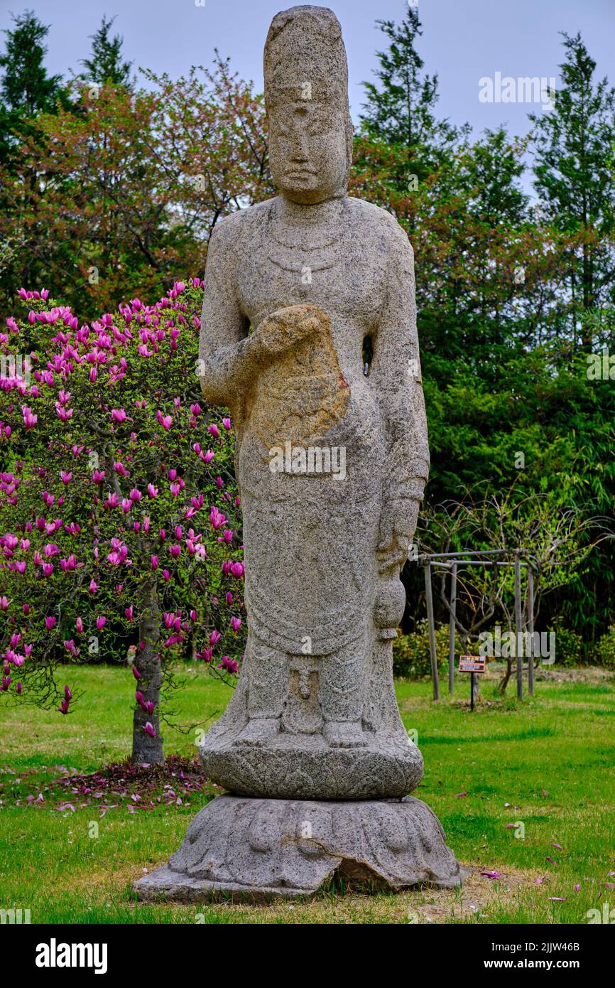 Südkorea, Nord-Gyeongsang Provinz, Gyeongju, Nationalmuseum, Statue von Avalokiteshvara, Silla-Zeit, 8.-9. Jahrhundert Stockfoto